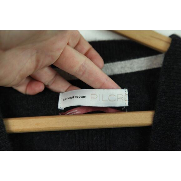 Pilcro Anthropologie XS Cardigan 100% Cashmere Button Up Preppy Academia Minimal - Picture 2 of 10